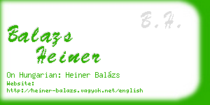 balazs heiner business card