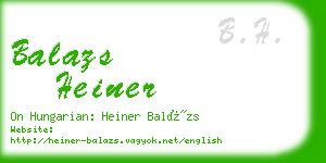 balazs heiner business card